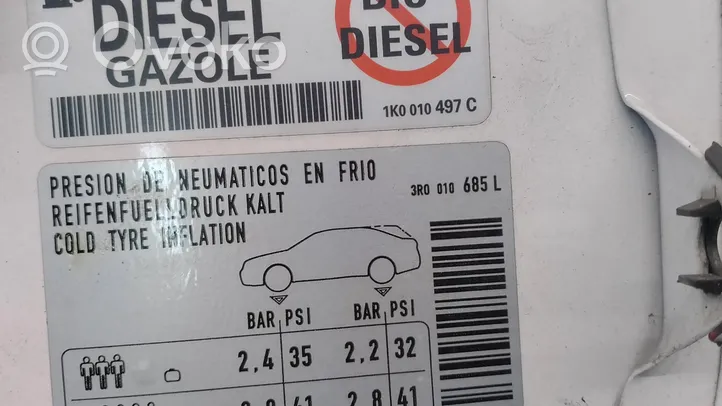 Seat Exeo (3R) Degalų bako užsukamas dangtelis 1K0010497C