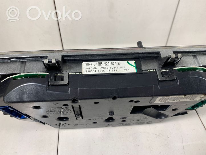 Ford Galaxy Tachimetro (quadro strumenti) 