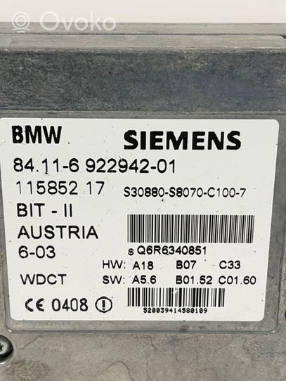 BMW X5 E53 Sterownik / Moduł sterujący telefonem 6922942