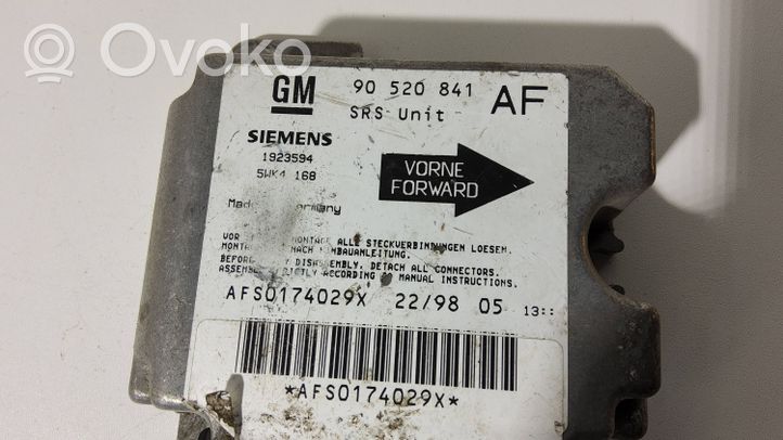 Opel Astra G Module de contrôle airbag 90520841