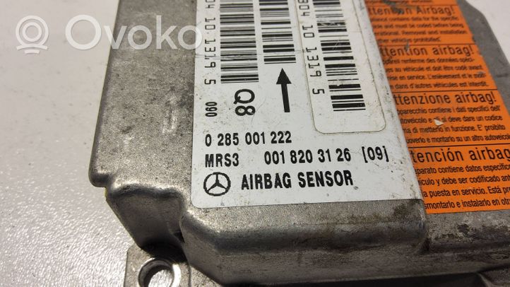 Mercedes-Benz A W168 Oro pagalvių valdymo blokas 0018203126