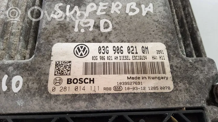 Skoda Superb B6 (3T) Sterownik / Moduł ECU 03G906021QM