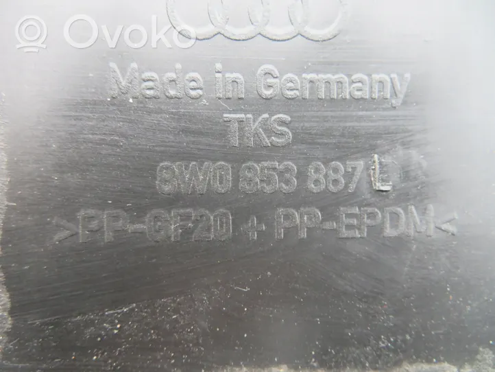 Audi A4 S4 B9 8W Etupyörän sisälokasuojat 8W0853887L