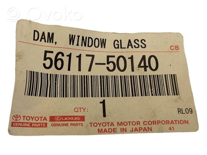 Toyota RAV 4 (XA40) Guarnizione in gomma finestrino/vetro portiera posteriore 5611750140