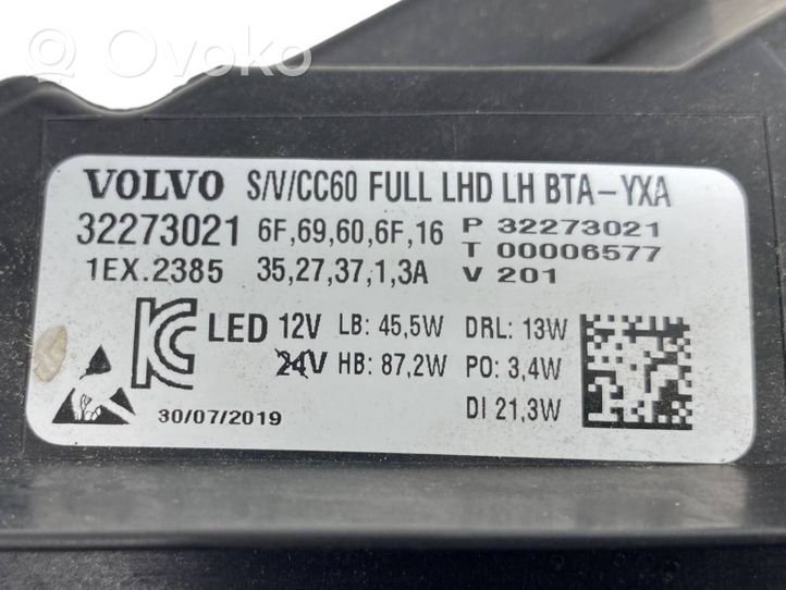 Volvo V60 Lampa przednia 32273021