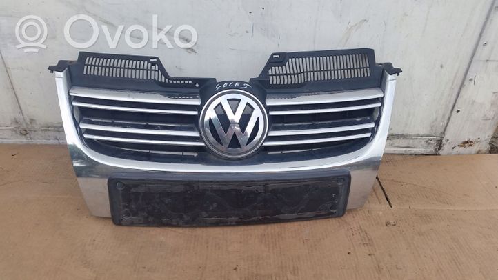 Volkswagen Golf V Maskownica / Grill / Atrapa górna chłodnicy 1K5853653C