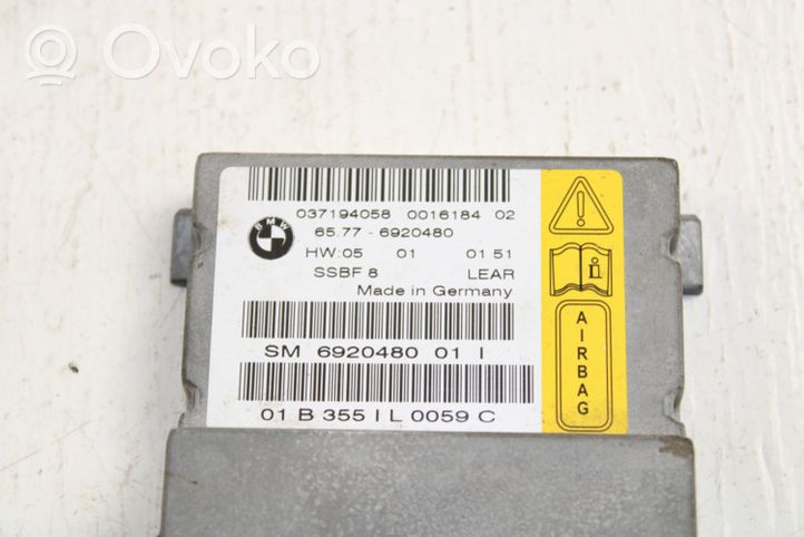 BMW 7 E65 E66 Oro pagalvių valdymo blokas 6920480