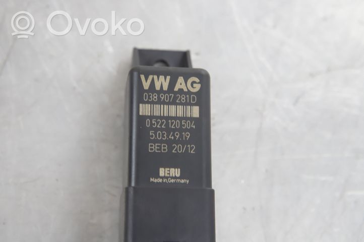 Volkswagen Touran II Glow plug pre-heat relay 038907281D