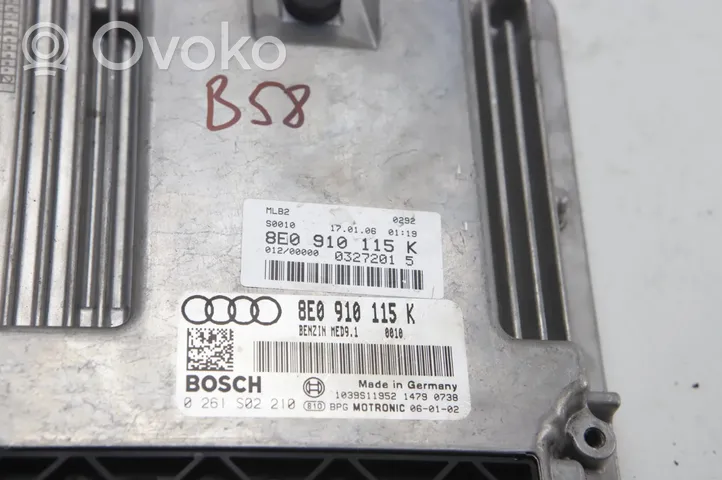 Audi A4 S4 B7 8E 8H Calculateur moteur ECU 8E0910115K