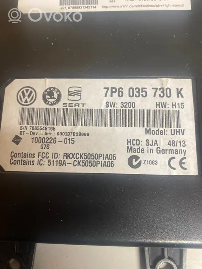 Skoda Octavia Mk2 (1Z) Bluetoothin ohjainlaite/moduuli 7P6035730K