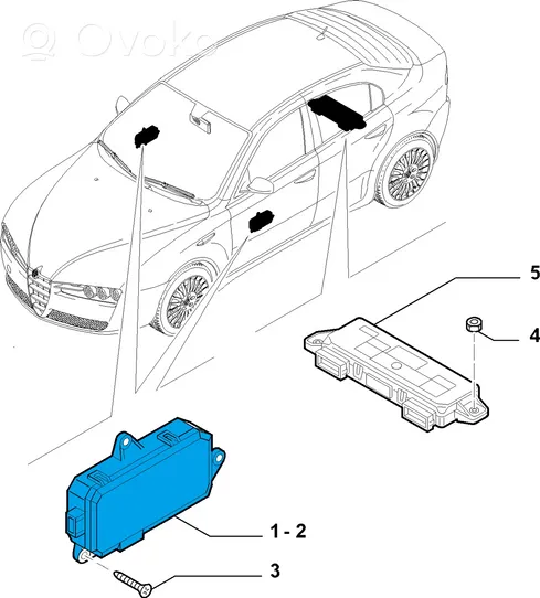 Alfa Romeo 159 Durvju vadības bloks 60694289