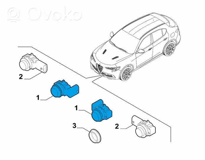 Alfa Romeo Stelvio Parking PDC sensor 52101370