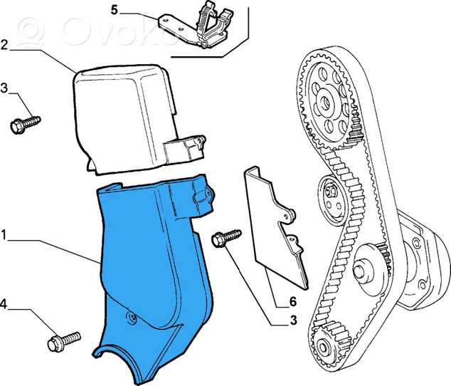 Fiat Seicento/600 Protezione cinghia di distribuzione (copertura) 46744389