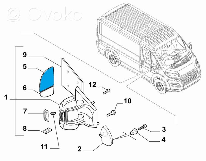 Fiat Ducato Sivupeilin lasi 71748247