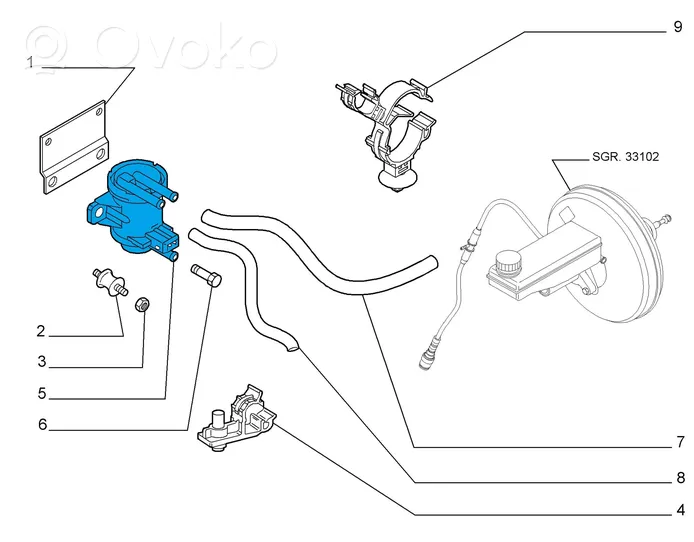 Fiat Ducato Zawór podciśnienia / Elektrozawór turbiny 46524556