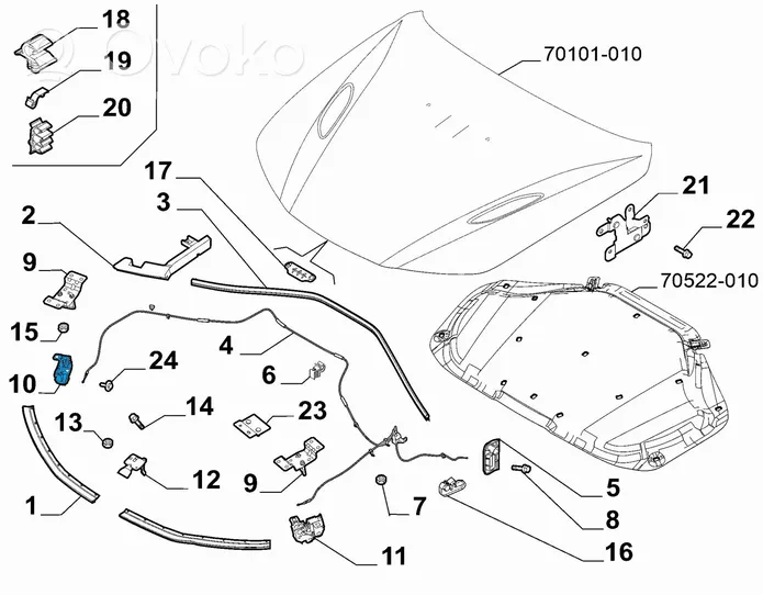 Alfa Romeo Stelvio Engine bonnet/hood lock/catch 50547304