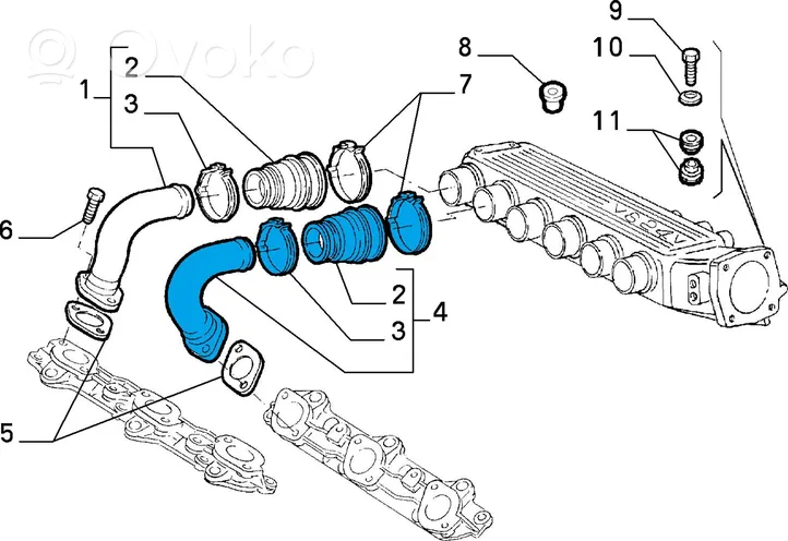 Alfa Romeo 166 Tubo di aspirazione dell’aria 60668794