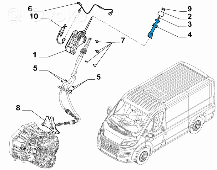 Fiat Ducato Drążek zmiany biegów 50296753