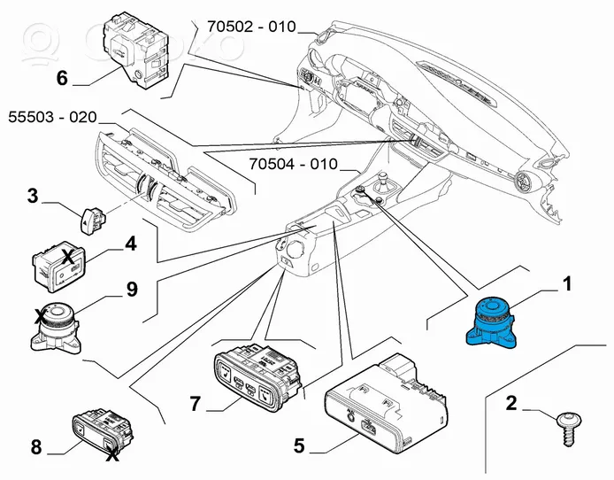 Alfa Romeo Giulia Altri interruttori/pulsanti/cambi 156158642