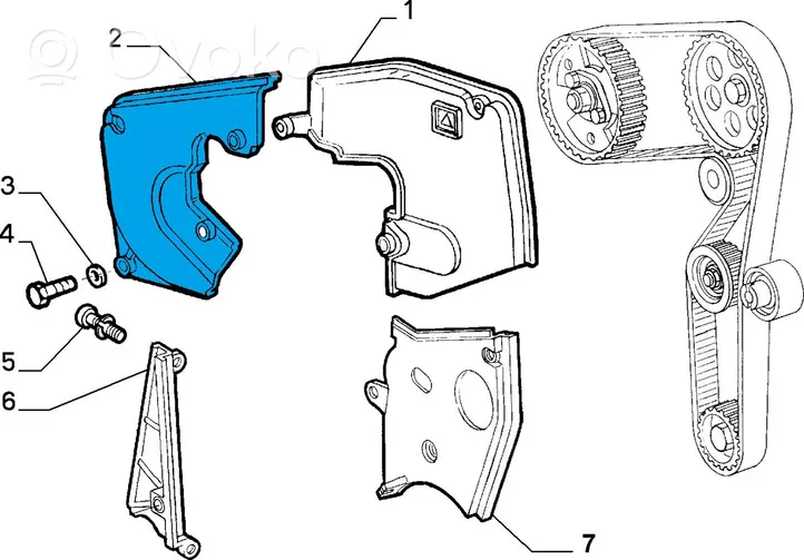 Lancia Lybra Osłona paska / łańcucha rozrządu 46469859