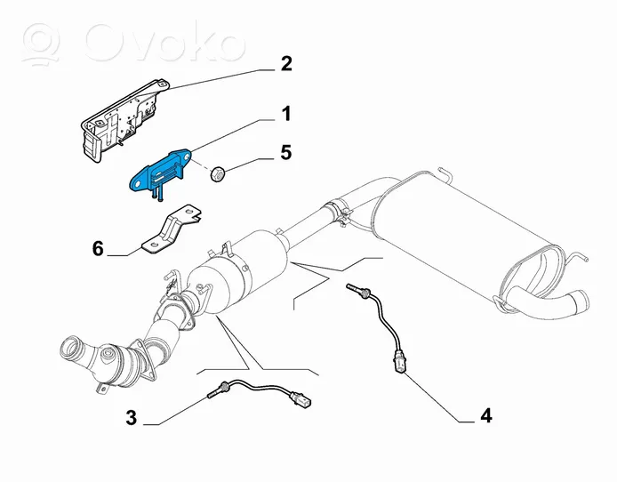 Fiat Ducato Exhaust gas pressure sensor 55210304