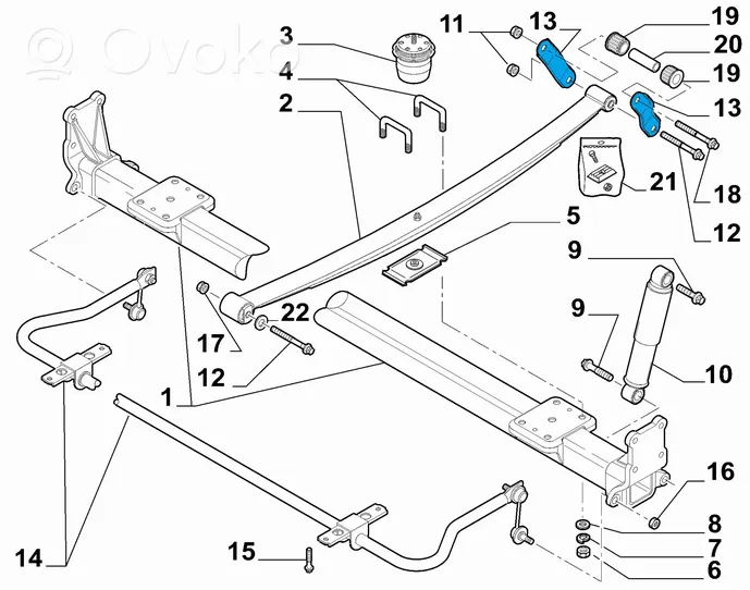 Fiat Ducato Ressort à lames arrière 1369387080