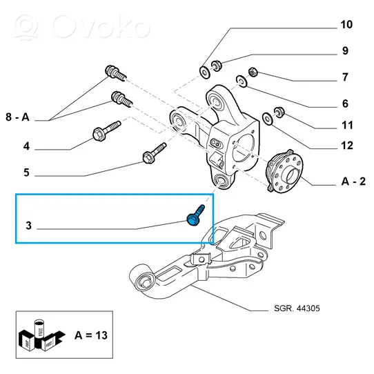 Alfa Romeo Brera Muu takaiskunvaimentimien osa 811900220