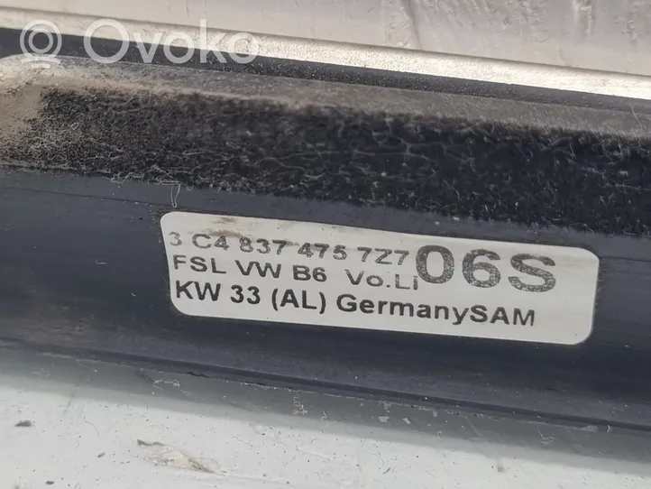 Volkswagen PASSAT B6 Priekinių durų stiklo apdaila 3C4837475