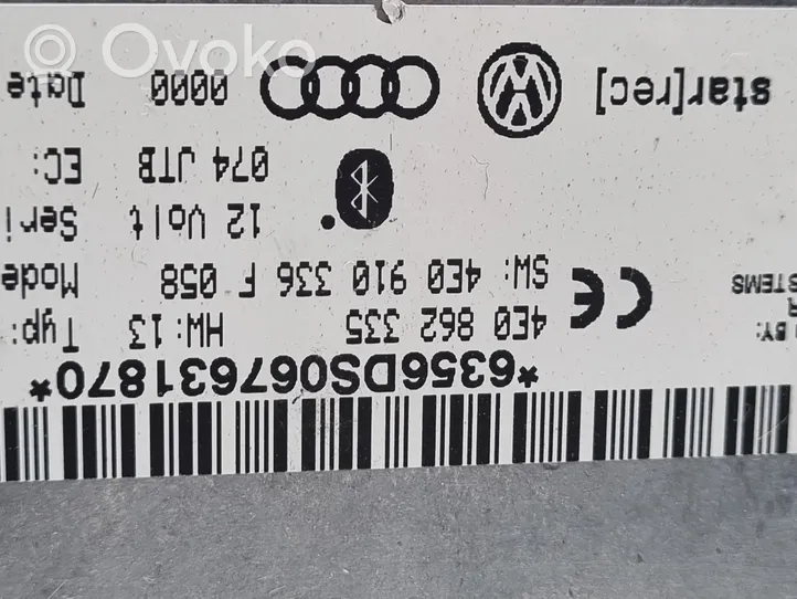 Audi A6 S6 C6 4F Centralina/modulo bluetooth 4E0862335