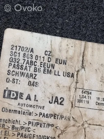 Volkswagen PASSAT CC Zestaw dywaników samochodowych 3C1863011D