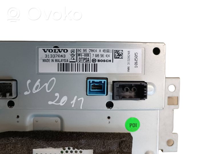 Volvo S60 Monitor / wyświetlacz / ekran 31337643