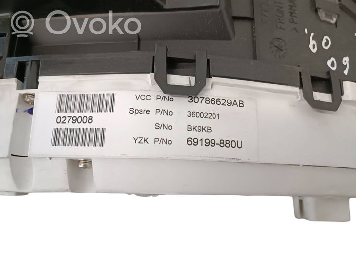 Volvo V70 Tachimetro (quadro strumenti) 30786629AB