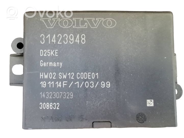 Volvo S60 Pysäköintitutkan (PCD) ohjainlaite/moduuli 31423948