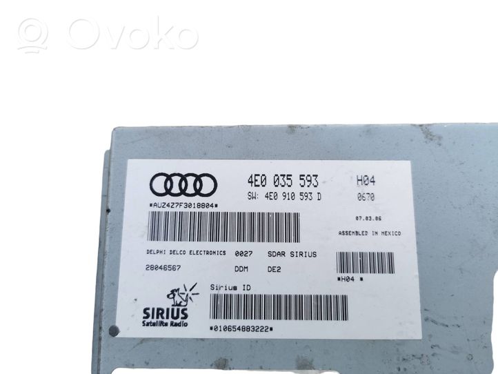 Audi Q7 4L Multimedijos kontroleris 4E0035593