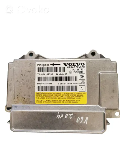 Volvo V60 Airbag control unit/module 31387523