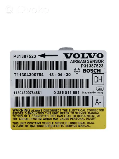 Volvo XC60 Sterownik / Moduł Airbag T11304300784