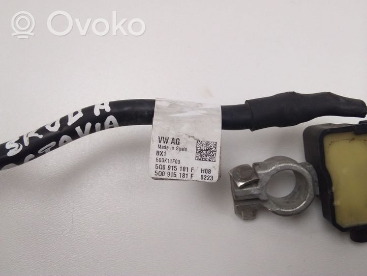 Skoda Octavia Mk3 (5E) Faisceau câbles positif 5Q0915181F