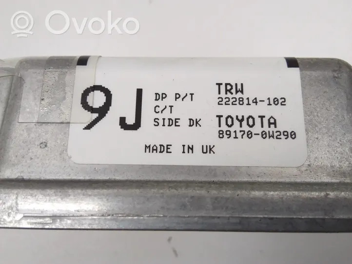 Toyota Auris 150 Turvatyynyn ohjainlaite/moduuli 891700W290