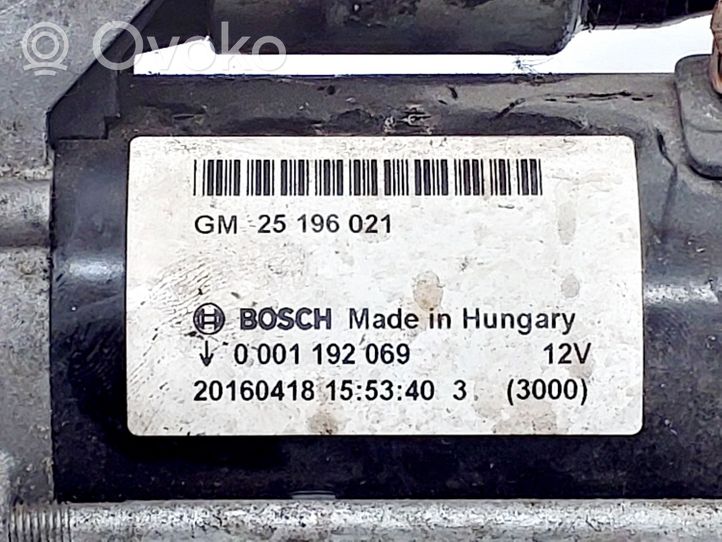 Opel Mokka X Käynnistysmoottori 0001192069
