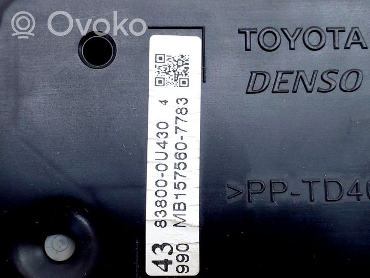 Toyota Yaris Compteur de vitesse tableau de bord 838000U430