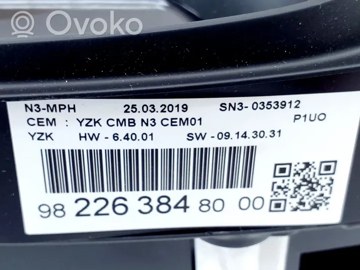 Opel Grandland X Spidometras (prietaisų skydelis) 9822638480