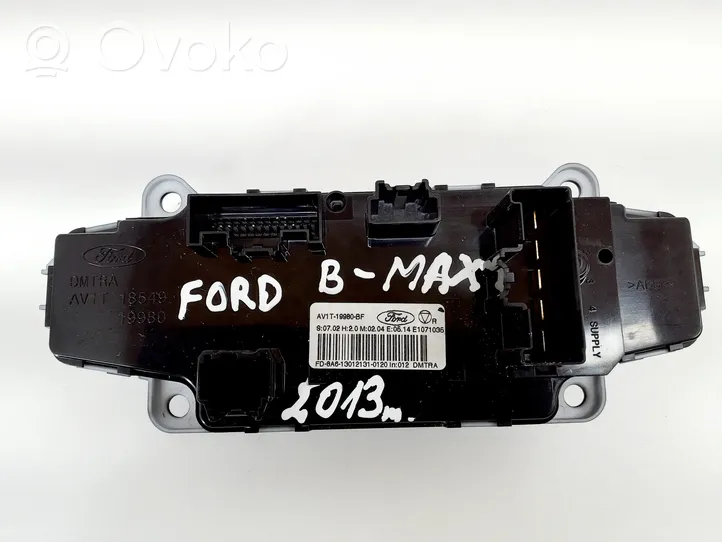 Ford B-MAX Interruptor de control del ventilador interior AV1T19980BF