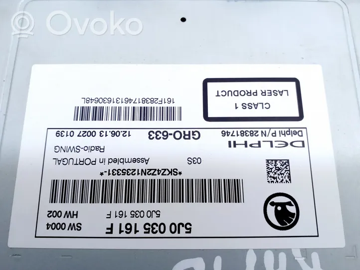 Skoda Rapid (NH) Unità principale autoradio/CD/DVD/GPS 5J0035161F