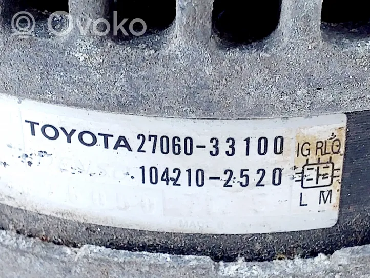 Toyota Yaris Generaattori/laturi 2706033100
