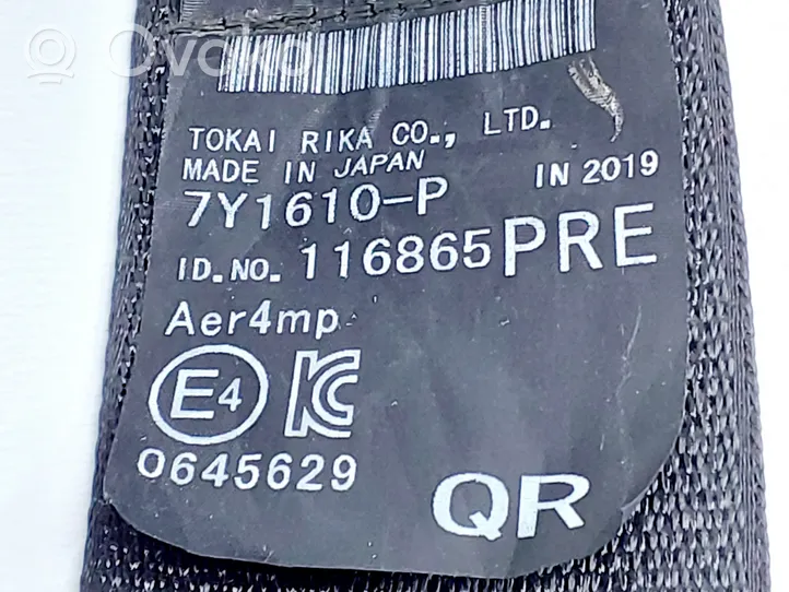 Toyota RAV 4 (XA40) Takaistuimen turvavyö 7Y1610P