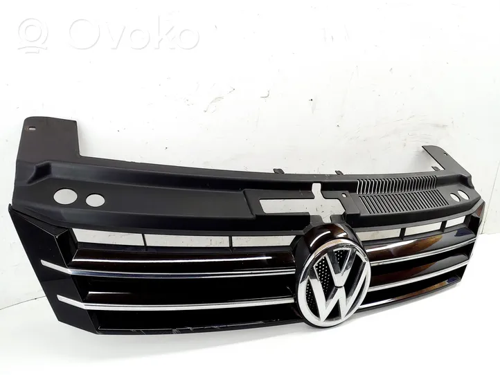 Volkswagen Sharan Front bumper upper radiator grill 7N0853653A