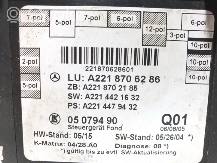 Mercedes-Benz S W221 Door central lock control unit/module 