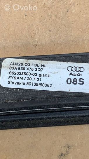 Audi Q3 F3 Takaoven ikkunalasin kumitiiviste 83A839475