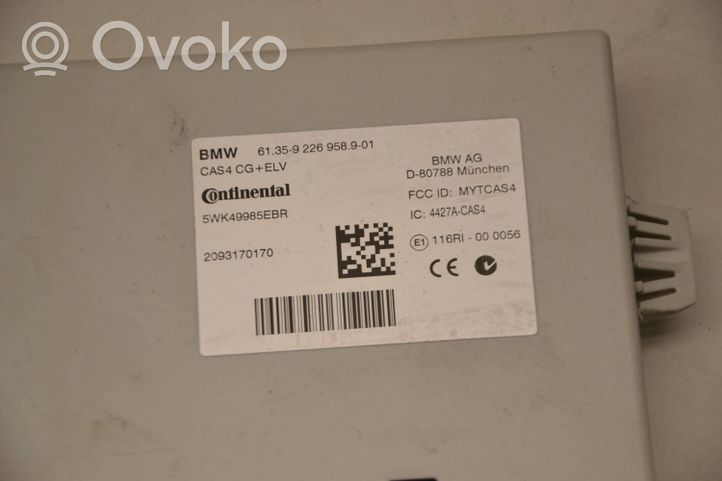 BMW 5 GT F07 CAS-ohjainlaite/moduuli 9226958