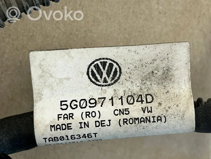 Volkswagen Golf VII Pysäköintitutkan anturin johtosarja (PDC) 5G0971104D